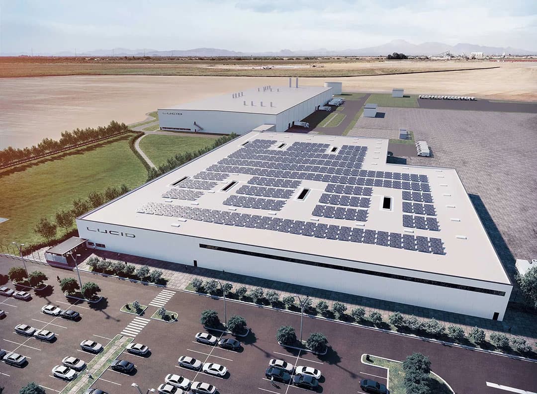 The Lucid Motors manufacturing facility in Casa Grande, Arizona