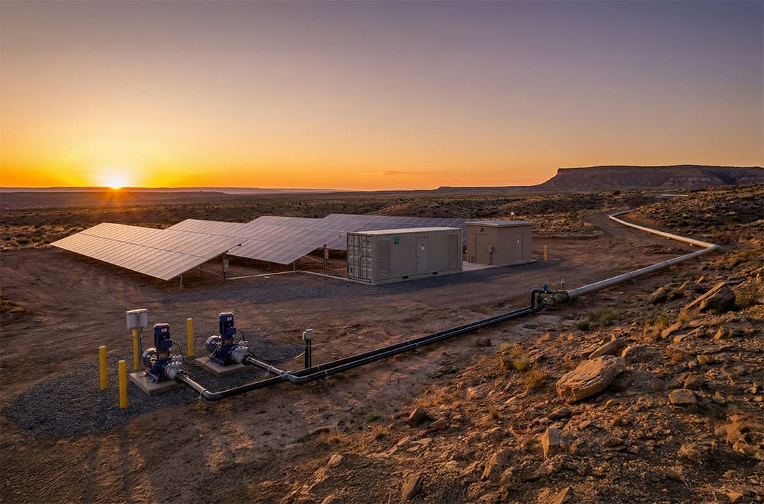Rendering of the Side Rock Water Project micro-grid